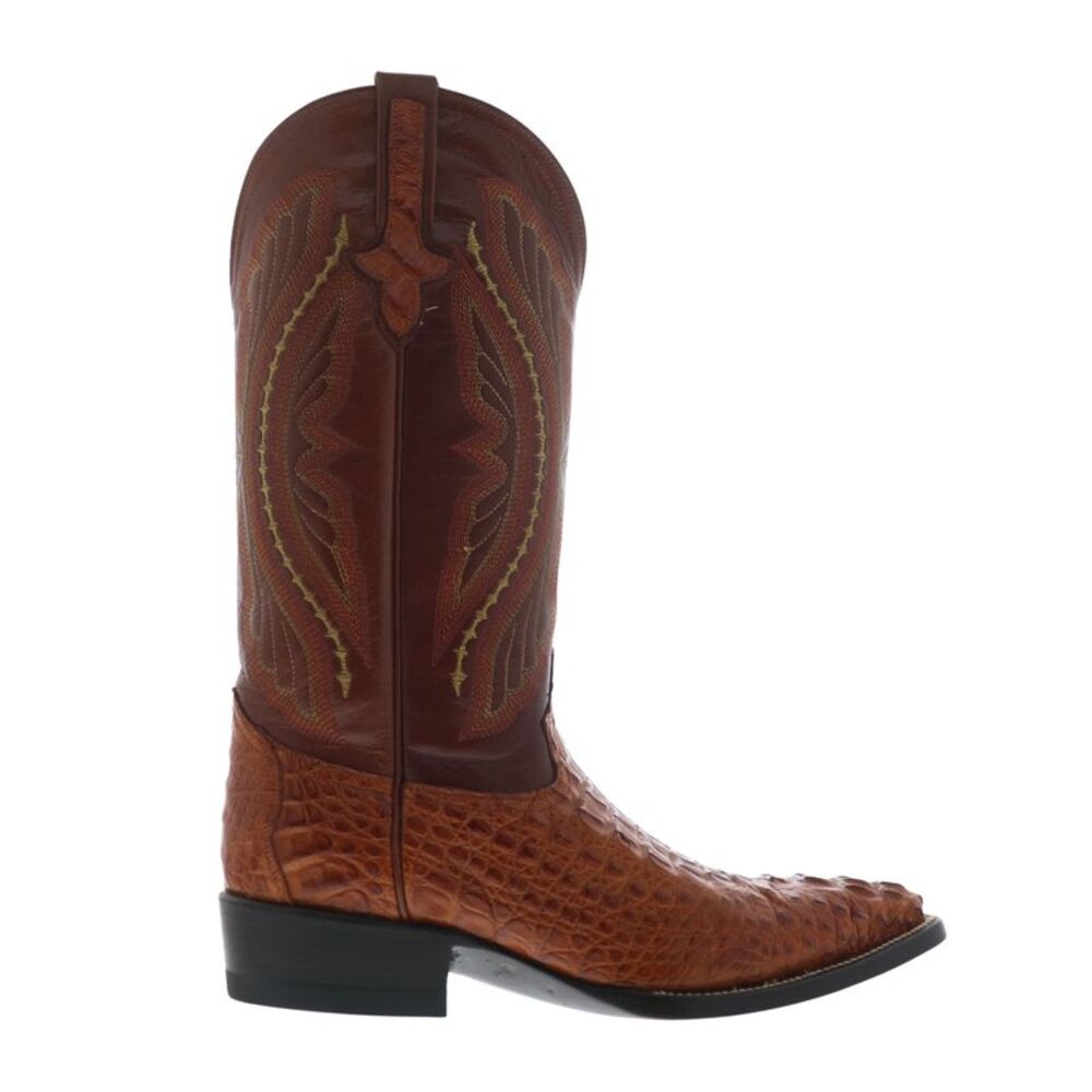 Ferrini Mens Caiman Body X-Toe Brown Boots (NWT)